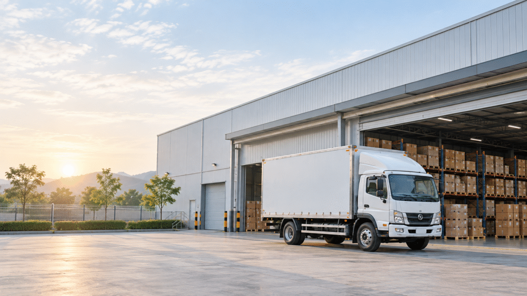 sunrise logistics warehouse and truck